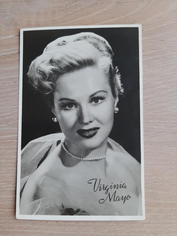 oude filmsterren kaart Virginia Mayo, jaren 40-50 Warner Bro, Verzamelen, Ansichtkaarten | Themakaarten, Ongelopen, 1940 tot 1960