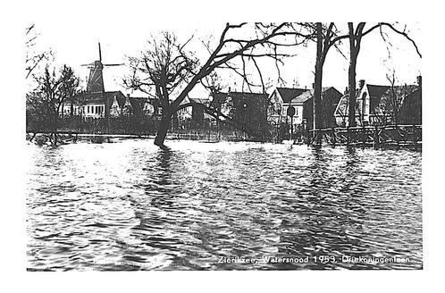 976591 Zierikzee Ramp 1953 Driekoningenlaan Gelopen met, Verzamelen, Ansichtkaarten | Nederland, Gelopen, Zeeland, 1940 tot 1960