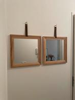 Hangspiegel / spiegel met houten lijst 2 stuks, Ophalen, Zo goed als nieuw