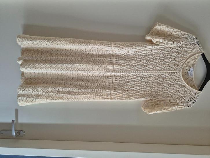 Mooi ecru jurkje met onderjurk Cotton Club maat XL mt 38/40, Kleding | Dames, Jurken, Zo goed als nieuw, Maat 38/40 (M), Beige