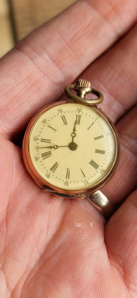 14K Gouden Zakhorloge - Antiek, Antiek en Kunst, Antiek | Klokken, Ophalen of Verzenden