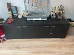 Gratis Zwarte tv kast met deuren, Ophalen, Gebruikt, 150 tot 200 cm, Minder dan 100 cm