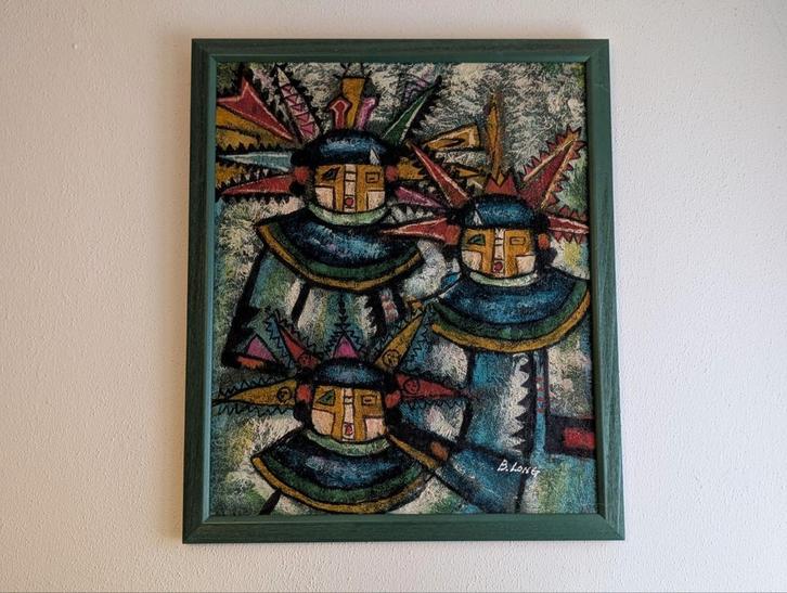 Schilderij van B. Long uit de 90-er jaren, Antiek en Kunst, Kunst | Schilderijen | Abstract, Ophalen