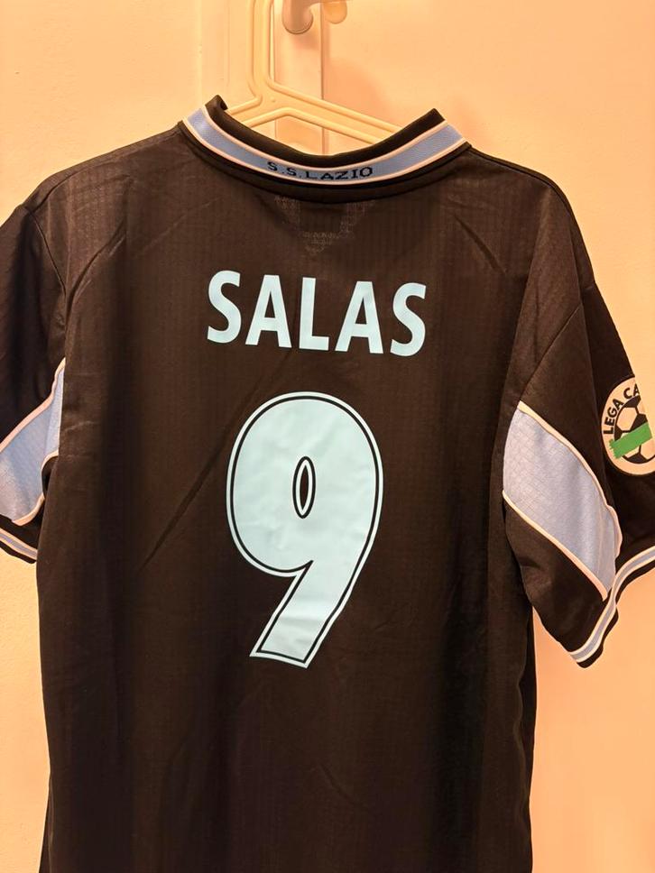 Retro SS Lazio Salas Shirt - Kappa - Large, Kleding | Heren, T-shirts, Nieuw, Maat 52/54 (L), Zwart, Ophalen of Verzenden