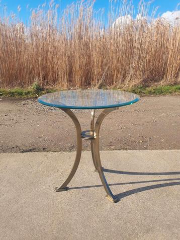 Vintage messing glas bijzettafel Cantori Piccolo beschikbaar voor biedingen