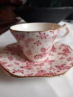 2 kop en schotel Beatrix rood servies., Antiek en Kunst, Antiek | Servies los, Ophalen