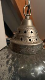 2 x Vintage Hanglamp met Glas, Huis en Inrichting, Lampen | Hanglampen, Ophalen, 50 tot 75 cm, Retro, Glas