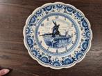 Delfts Blauw Bord Klok - Handgemaakt, Huis en Inrichting, Woonaccessoires | Klokken, Ophalen of Verzenden, Gebruikt, Analoog, Wandklok