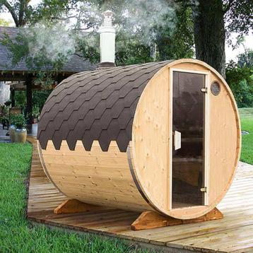 Finse Barrelsauna 230cm, Gratis sauna installatie!