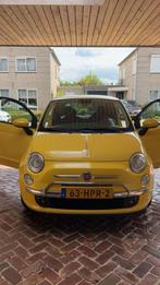 Fiat 500 sport geel 1.2 C 2009, Auto's, Fiat, Voorwielaandrijving, 840 kg, 4 stoelen, Leder en Stof