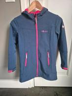 Trollkids half lange softshell jas donkerblauw roze maat 140, Meisje, Trollkids, Ophalen of Verzenden, Zo goed als nieuw