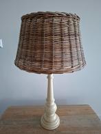 Lampen landelijk met rieten kap en houten voet, Ophalen, Zo goed als nieuw, Overige materialen, Minder dan 50 cm