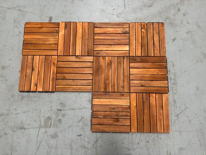Acaciahouten Tegels - NIEUW - Balkon - lijkt op Ikea Runnen, Tuin en Terras, Terrasdelen en Vlonders, Nieuw, Hout, Ophalen of Verzenden