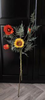 Silk-ka Kunstboeket Oranje Geel 85cm, Ophalen of Verzenden, Zo goed als nieuw, Binnen