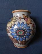 Plateel vaas decor Unique Kon. Zuid Holland Gouda 1949 16 cm, Antiek en Kunst, Antiek | Keramiek en Aardewerk, Ophalen of Verzenden