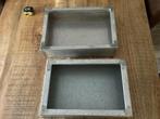 Te koop 2 zinken maden/pinken bakken 40/29/10cm, Watersport en Boten, Hengelsport | Witvissen, Ophalen of Verzenden, Gebruikt