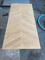 Eikenhouten tafel blad visgraat, Huis en Inrichting, Ophalen, 50 tot 100 cm, Vijf personen of meer, Rechthoekig