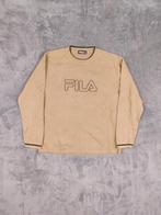 Vintage Fila Trui Sweater L Khaki Groen Wol, Kleding | Heren, Maat 52/54 (L), Ophalen of Verzenden, Bruin, Zo goed als nieuw