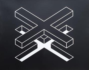 Intrigerende zeefdruk van Aakash Nihalani 'X - Black edition beschikbaar voor biedingen