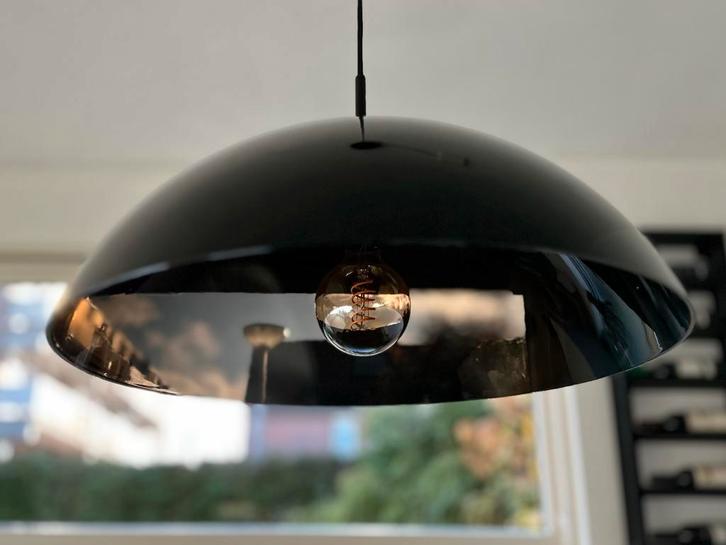 HK Living Hanglamp Zwart Kunststof Tijdloos, Huis en Inrichting, Lampen | Hanglampen, Nieuw, 75 cm of meer, Kunststof, Ophalen
