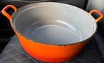 XXXL 36 cm gietijzeren pan dru creuset cousance, Ophalen of Verzenden, Zo goed als nieuw, Gietijzer, Koekenpan of Braadpan
