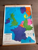 Wandkaart west-Europa, Ophalen of Verzenden, Aardrijkskunde