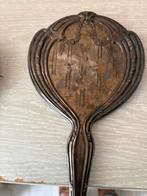 Zilveren handspiegel met borstel., Ophalen, Rond, Minder dan 50 cm