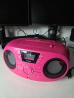 BIGBEN CD61 RADIO CD SPELER + USB en AUX (ROZE) + DRAAGBAAR, Audio, Tv en Foto, Radio's, Ophalen, Zo goed als nieuw, Radio, Met cd-speler