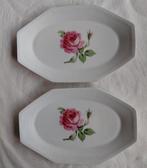 Schirnding Bavaria platte schaaltjes roze roos parel randen, Antiek en Kunst, Antiek | Schalen, Ophalen of Verzenden
