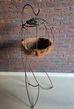 Plantenstandaard met hanging basket, tuinbal roest ijzer, Tuin en Terras, Ophalen, Gebruikt