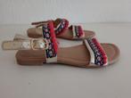 Gouden Boho Ibiza stijl sandalen met elastiek, maat 27, Schoenen, Meisje, Ophalen of Verzenden, Zo goed als nieuw