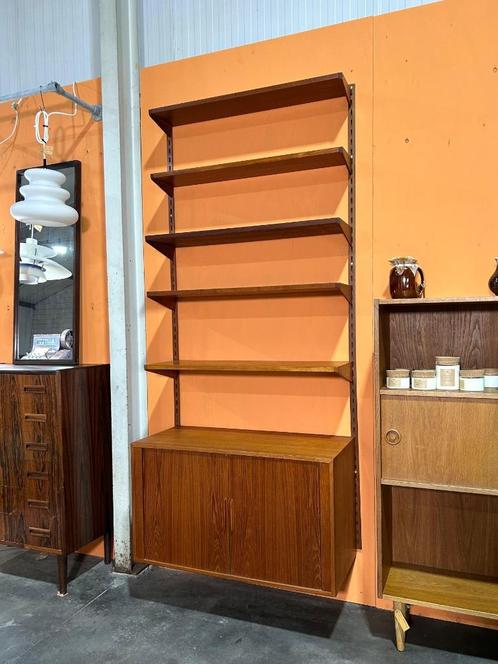 Wandsysteem Kai Kristiansen boekenkast Deens vintage 1960s, Huis en Inrichting, Kasten | Wandmeubels, Zo goed als nieuw, 200 cm of meer
