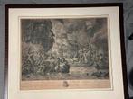 Gravure uit 1782: De Tocht naar Chatham, Antiek en Kunst, Ophalen of Verzenden