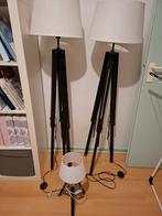 Stijlvolle Staande Lampen Set, Huis en Inrichting, Lampen | Vloerlampen, Ophalen, Hout, 100 tot 150 cm, Zo goed als nieuw