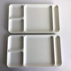 2x Tupperware vakken bord schaal placemat - bbq - camping, Ophalen of Verzenden, Wit, Schaal