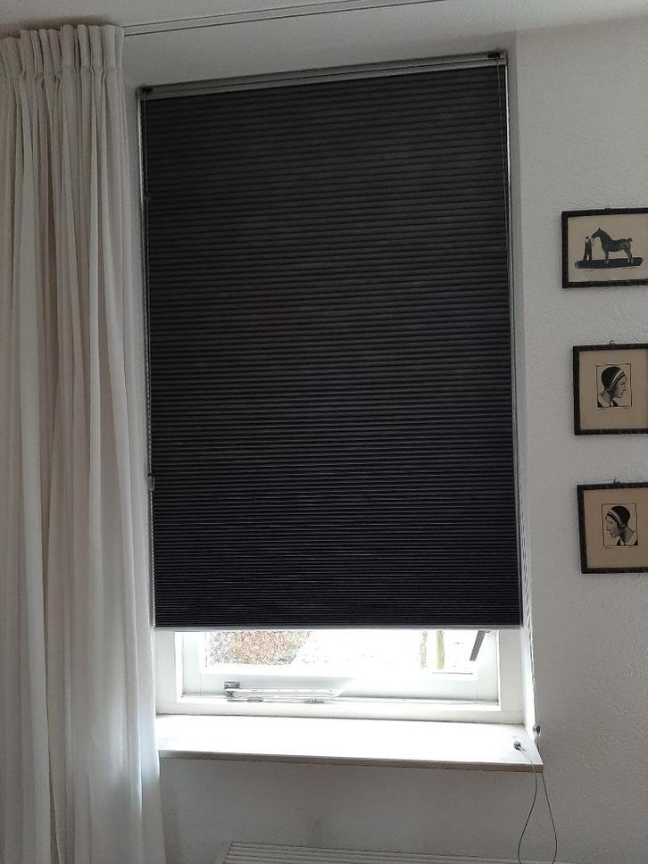 Plisségordijn Top Down Bottom Up Verduisterend Antraciet, Huis en Inrichting, Stoffering | Gordijnen en Lamellen, Gebruikt, 150 tot 200 cm