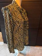 Scotch&Soda Slangenprint blouse met ruches - Maat M, Ophalen of Verzenden, Zo goed als nieuw, Maat 38/40 (M), Zwart