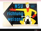 NSU richtung-weisend reclame karton, Reclamebord, Gebruikt, Verzenden, .