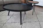 Woood salontafel zwart hout, Ophalen, Gebruikt, 50 tot 100 cm, Rond