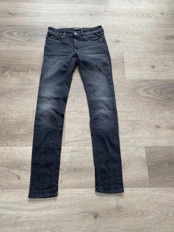 REPLAY spijkerbroek donkergrijs NIEUW maat W24 / L30 DV, Kleding | Dames, Spijkerbroeken en Jeans, Nieuw, Overige jeansmaten, Zwart