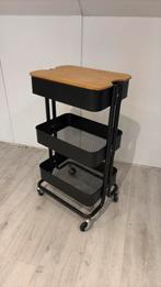 IKEA RÅSKOG roltafel zwart, Ophalen, Zwart, 50 tot 100 cm, Zo goed als nieuw