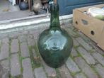 antieke donker groene fles met kelder  5 in het glas gemerkt, Ophalen of Verzenden