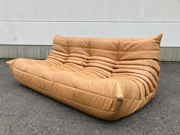 2x Camel bruin lederen 3zit in Nieuwstaat beschikbaar voor biedingen