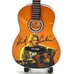 Kurt Cobain Nirvana foto miniatuur gitaar van hout 25cm deco