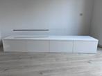 Hoogglans Wit TV Meubel - 2 Meter, Kunststof, Gebruikt, 150 tot 200 cm, Ophalen of Verzenden
