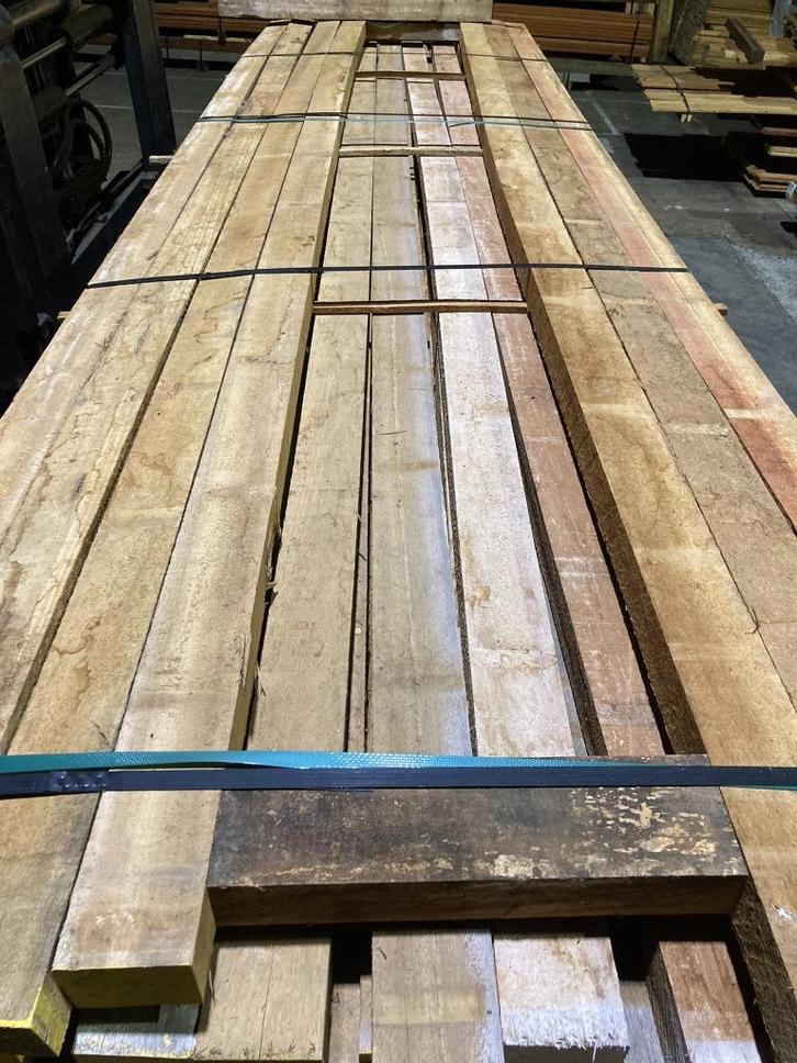 hardhout-sucupira amarela-onderregels-liggers-staanders-paal, Tuin en Terras, Palen, Balken en Planken, Nieuw, Palen, 250 cm of meer