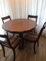 Noten houten eethoek, Huis en Inrichting, Complete eetkamers, Ophalen, Zo goed als nieuw, 4 tot 6 stoelen