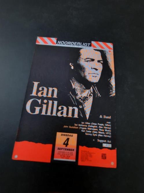 oud Ian Gillan Nooderligt Tilburg flyer concert ticket, Verzamelen, Muziek, Artiesten en Beroemdheden, Gebruikt, Foto of Kaart