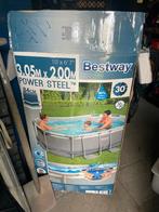 Bestway zwembad 3.05x2m met plakkertje, Ophalen, Gebruikt, Opzetzwembad, 200 tot 400 cm