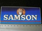 sticker samson logo shag tabak rookwaar roken partij 68x, Verzenden, Zo goed als nieuw, Merk